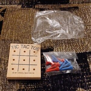 $4 Add-on Tic Tac Toe Wooden Board & Peg - Brainteaser Game